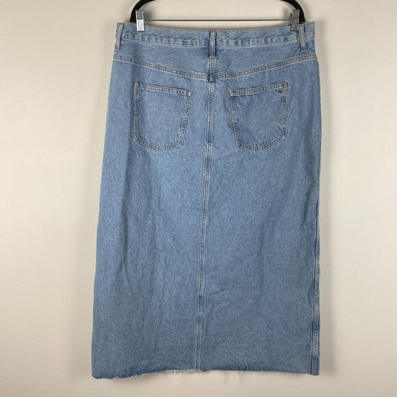 Madewell Denim Split Hem Maxi Skirt in Merrimon Wash Womens Size 33 - Picture 4 of 10
